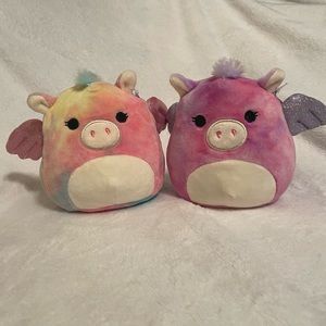 NWT Squishmallows Pegasus Jaime & Willow pink and purple